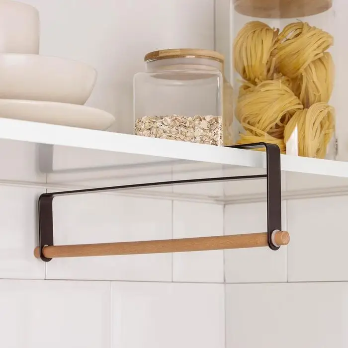 Держатель для полотенец подвесной Доляна, 32×10 см, цвет коричневый