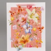 Пакет подарочный &laquo;Цветы&raquo;, 31&times;40&times;11.5 см