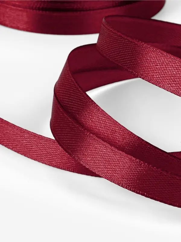 Лента атласная, 10 мм, 23&plusmn;1 м, бордовая №37