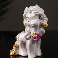 Фигурка гипс &laquo;Пони Красотка&raquo;, 10&times;7&times;5 см, перламутр