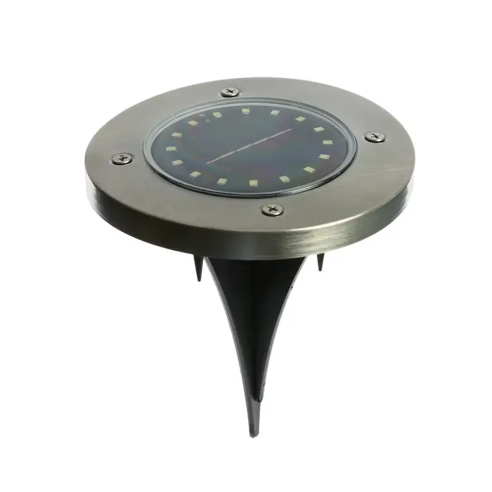 Садовый светильник, уличный, на солнечной батарее, 16 LED, свечение белое