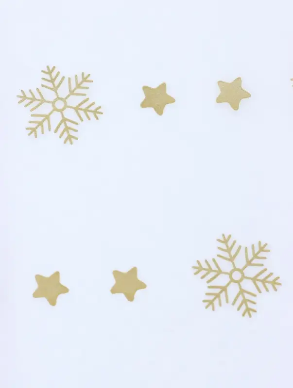 Бумага упаковочная тишью Бумага упаковочная тишью "Снежинки со звездами", золотистый, 50 х 66 см