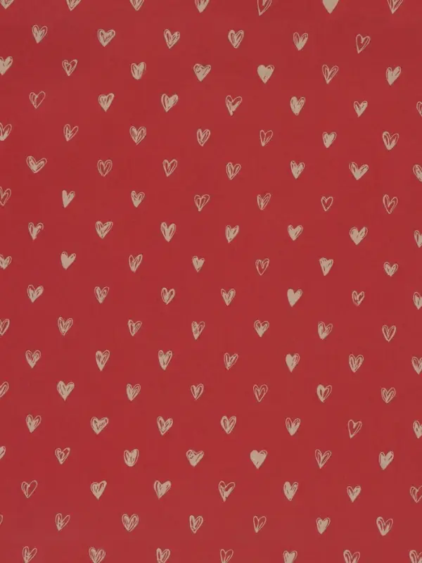 Бумага упаковочная крафтовая &laquo;Сердечки&raquo;, красная, 50&times;70 см