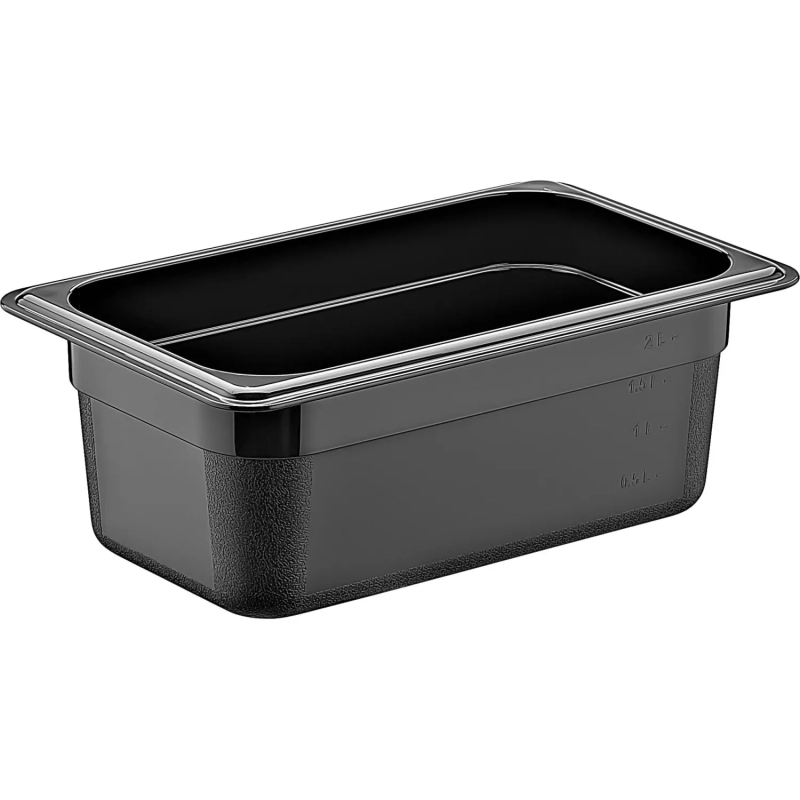 Гастроемкость 1/4 h=100 мм. 2 л. п/п черная GP, 76771