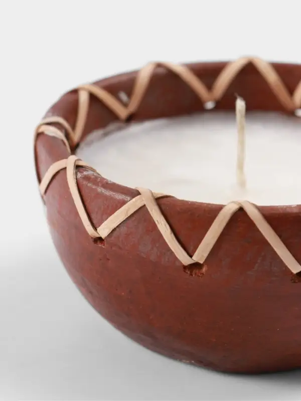 Свеча в керамической чаше, 11&times;11&times;5 см