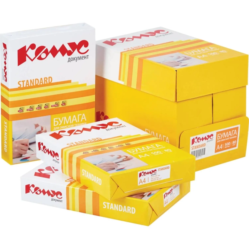 Бумага КОМУС ДОКУМЕНТ Standard (А4, марка С, 80 г/кв.м, 500 л) СПб