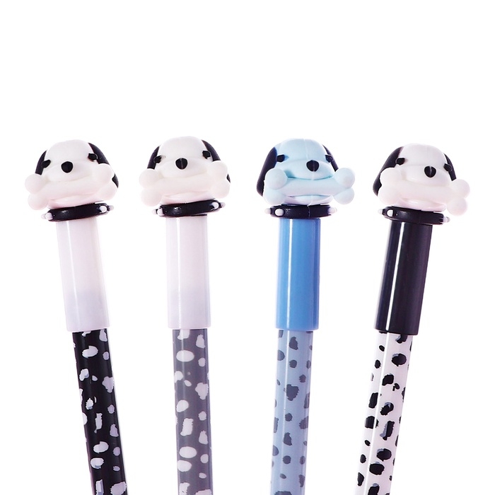 Ручка гелевая 0.5 мм, со стираемыми чернилами, синяя, штрихкод на штуке, МИКС Собачки Ручка гелевая 0.5 мм, со стираемыми чернилами, синяя, штрихкод на штуке, МИКС Собачки