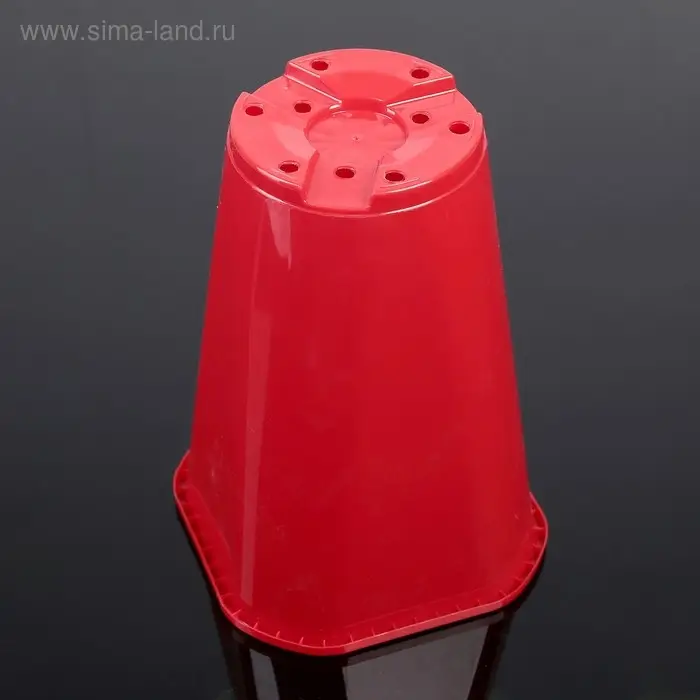 Горшок для цветов &laquo;Роза&raquo;, 2 л, d=14 см, красный