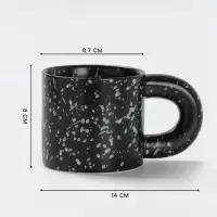 Кружка Доляна &laquo;Сплэш&raquo;, 350 мл, 14&times;8.5&times;8.2 см, фарфор, чёрная