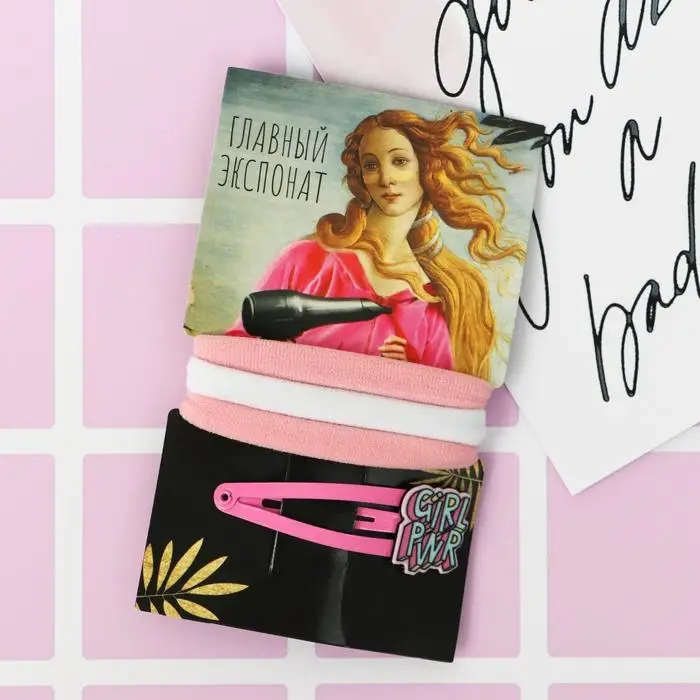 Резинки и заколка для волос «Главный экспонат», набор Резинки и заколка для волос «Главный экспонат», набор