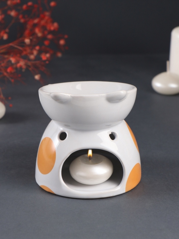 Аромалампа керамика Аромалампа керамика "Котик пятнистый" 10,5х10,5х10,5 см