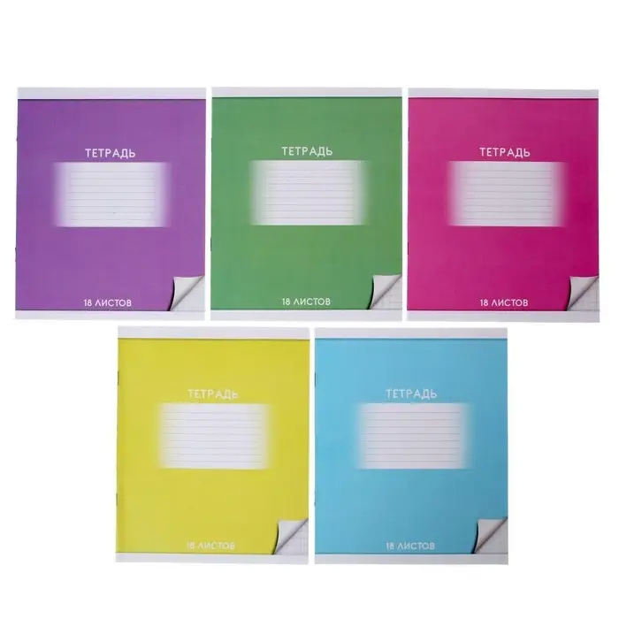 Тетрадь 18 листов в клетку Calligrata &laquo;Школьная&raquo;, обложка мелованный картон, блок офсет, белизна 95%, МИКС