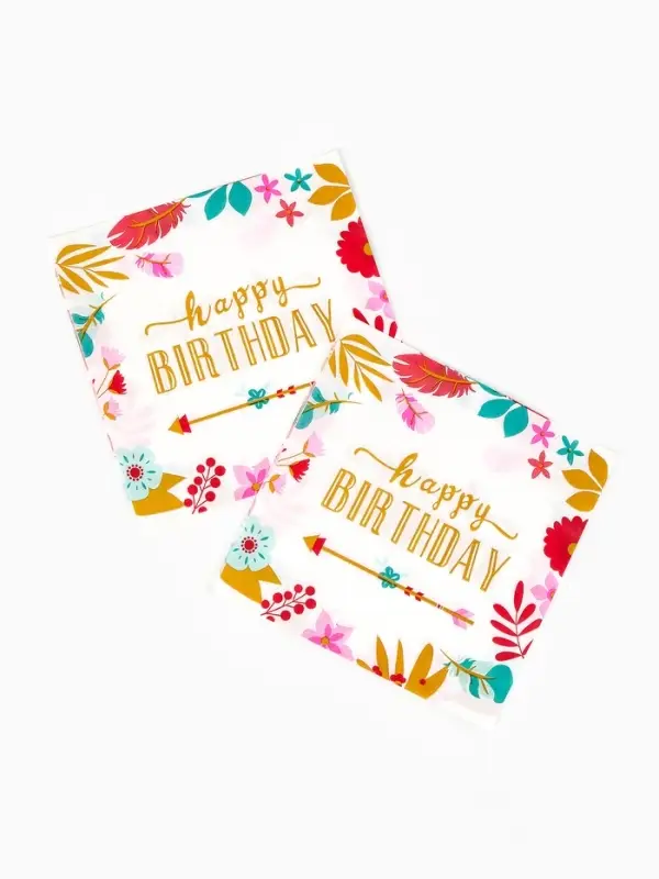 Салфетки бумажные &laquo;Happy birthday&raquo;, 33&times;33 см, 20 шт.