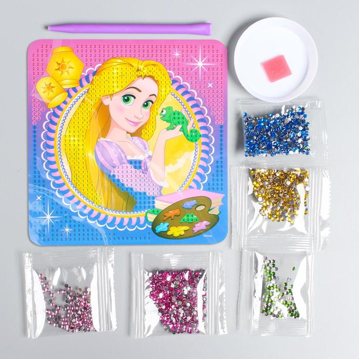 Алмазная мозаика на шкатулке, 14х14 см, Принцессы Алмазная мозаика на шкатулке, 14х14 см, Принцессы