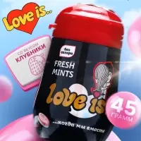 Конфеты освежающие Love is, со вкусом клубники, 45 г
