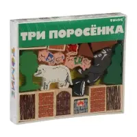 Конструктор деревянный &laquo;Сказки. Три поросёнка&raquo;, 34 детали