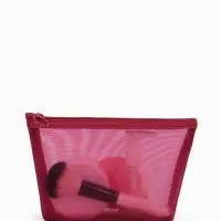 Косметичка Classic, сетка, на молнии, бордовая