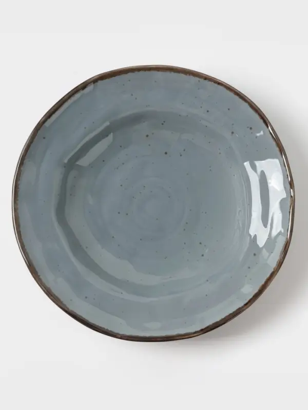 Тарелка глубокая Magistro Alpine Frost, 350 мл, d=23 см, фарфор, голубовато-серый