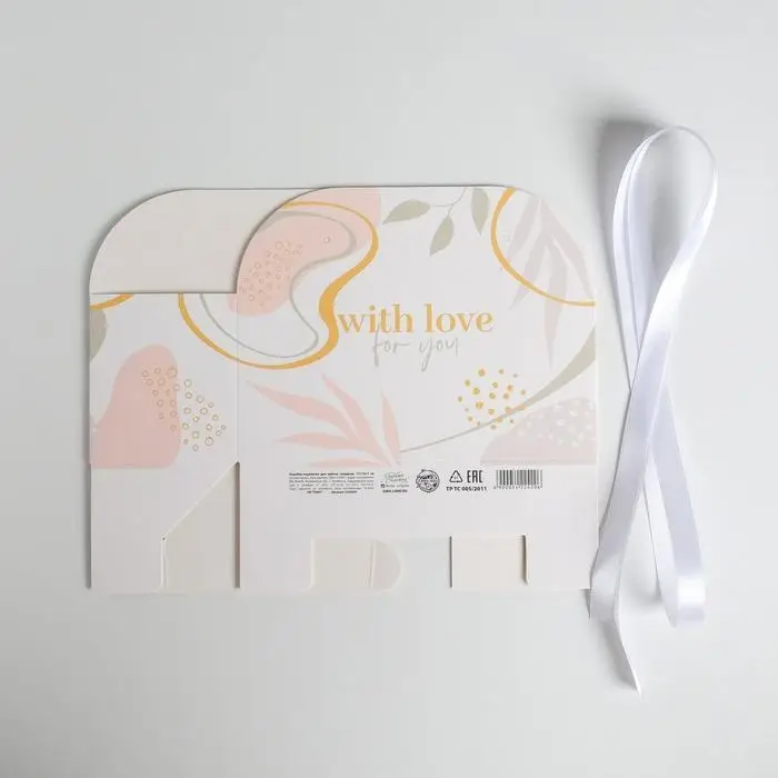 Переноска для цветов складная «With love for you», 17 × 13 × 7 см Переноска для цветов складная «With love for you», 17 × 13 × 7 см