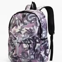 Рюкзак школьный на молнии, с карманами, с принтом, размер 30&times;13&times;42 см, сиреневый