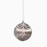 Ёлочные игрушки &laquo;Бамби&raquo;, шары новогодние, d=8 см, 3 шт. золото