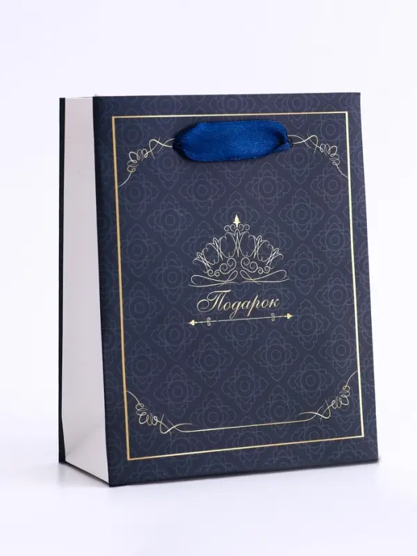 Пакет подарочный вертикальный «Золотая корона», S 12×15×5.5 см Пакет подарочный вертикальный «Золотая корона», S 12×15×5.5 см