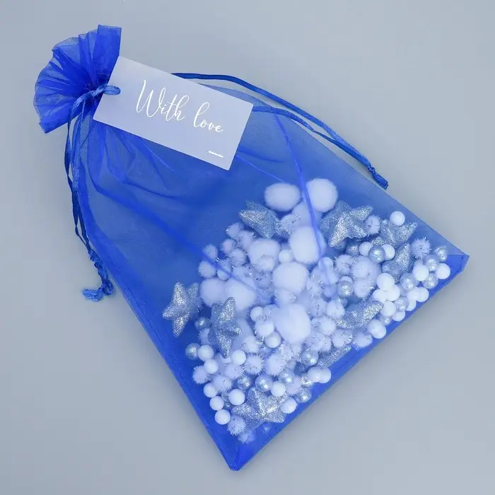 Мешочек подарочный органза синий «Поздравляю», с шильдиком, 20 х 30 см +/- 1.5 см Мешочек подарочный органза синий «Поздравляю», с шильдиком, 20 х 30 см +/- 1.5 см