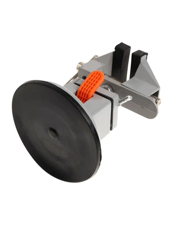 Мини-тиски алюминиевые ТУНДРА, усиленное крепление на присоске, поворотный шарнир, 75 мм