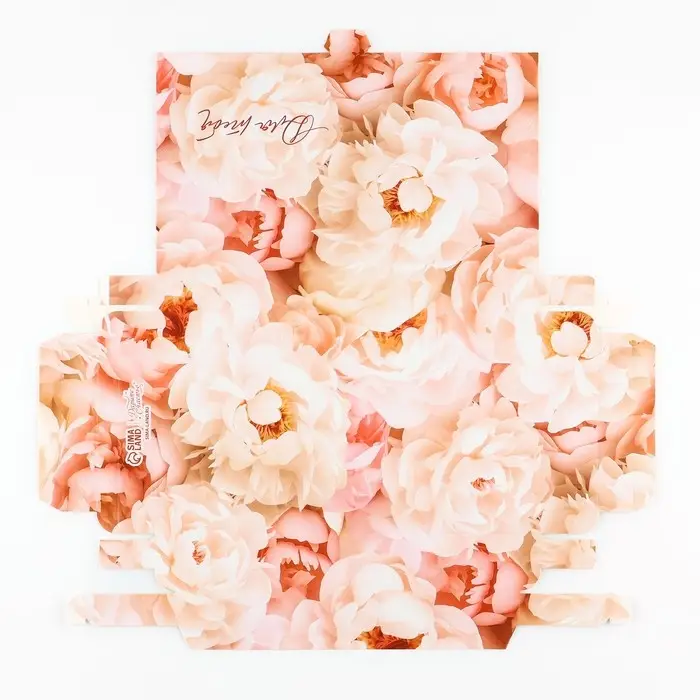 Коробка для шоколада с местом для денег «Пионы», 20 х 2 х 12 см Коробка для шоколада с местом для денег «Пионы», 20 х 2 х 12 см