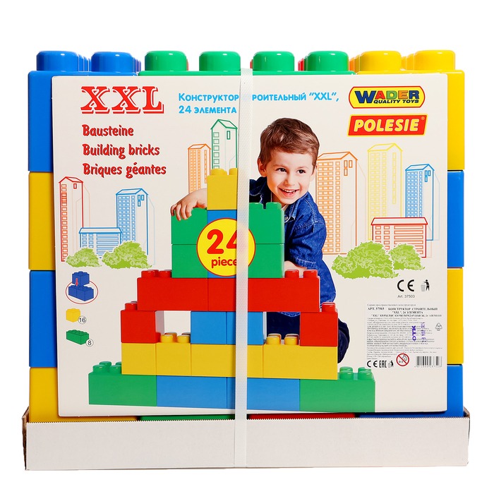 Конструктор строительный XXL, 24 детали Конструктор строительный XXL, 24 детали
