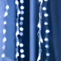 Гирлянда &laquo;Водопад&raquo; 2&times;1.5 м, IP44, прозрачная нить, 400 LED, свечение белое, 8 режимов, 220 В