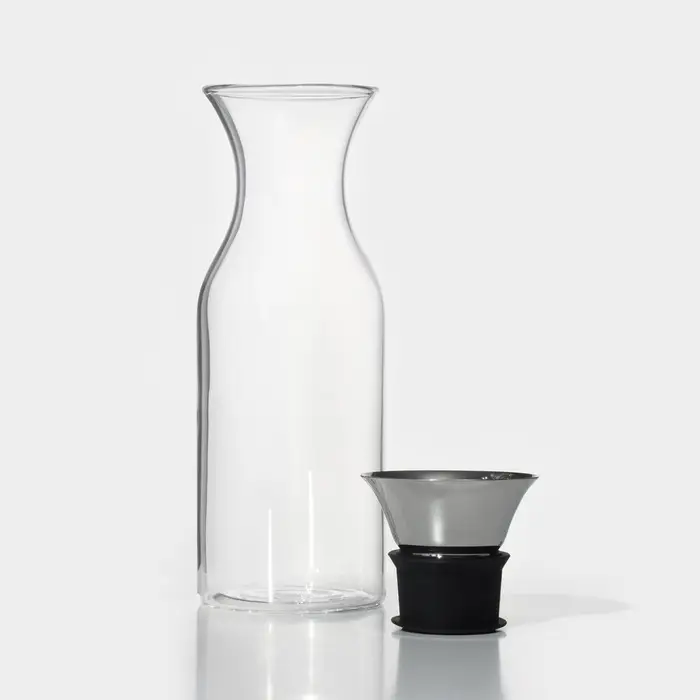 Графин &laquo;Тео&raquo;, 1 л, с крышкой-клапаном, стекло, прозрачный