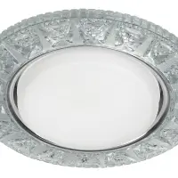 Светильник точечный DK LD22 SL/WH декор cо светодиодной подсветкой Gx53, прозрачный