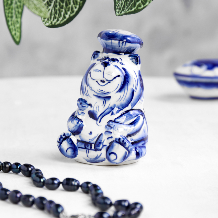 Сувенир «Кот повар», 5 см, гжель Сувенир «Кот повар», 5 см, гжель