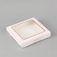 Коробка подарочная самосборная с окном &laquo;С любовью&raquo;, 19&times;19&times;3 см