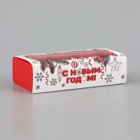 Коробка для 3 конфет &laquo;С Новым годом&raquo;, 13.3&times;3.3&times;5.8 см