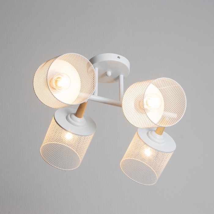 Люстра Люстра "Ринас" 4хЕ27 40Вт белый 48х42х32 см