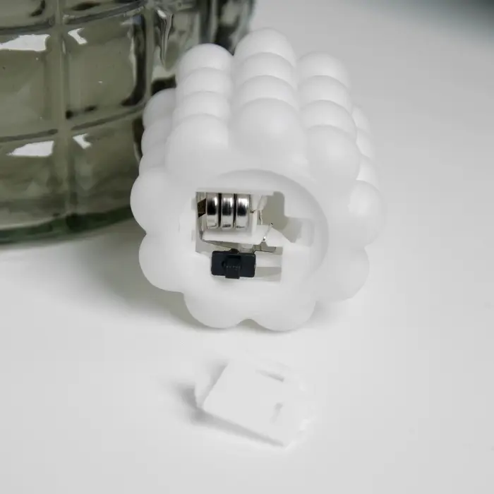 Светодиодная фигура &laquo;Свеча шарики&raquo; 5&times;5 см, от батареек AG13&times;3, свечение тёплое белое