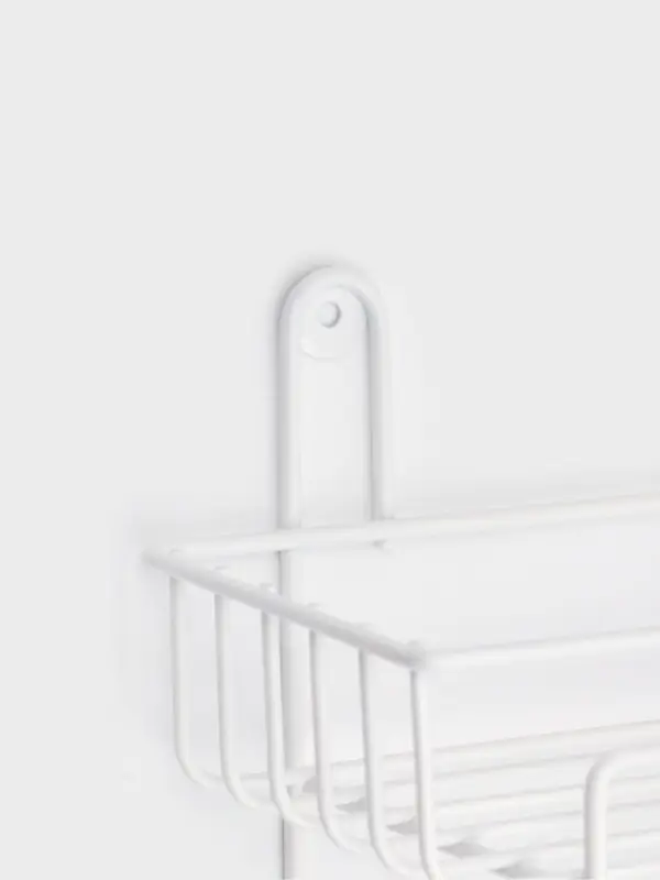 Полка для ванной прямоугольная, 2-х ярусная, 29*12,5*30 см, цвет белый Полка для ванной прямоугольная, 2-х ярусная, 29*12,5*30 см, цвет белый