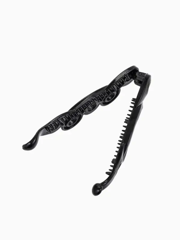 Банан для волос &laquo;Классика&raquo;, завитки, 10.5 см, чёрный