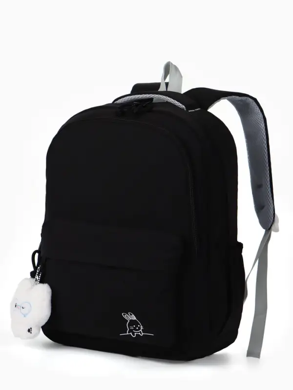 Рюкзак 31*13*48 см, 2 отд, 4 н/карм, Заяц, черный