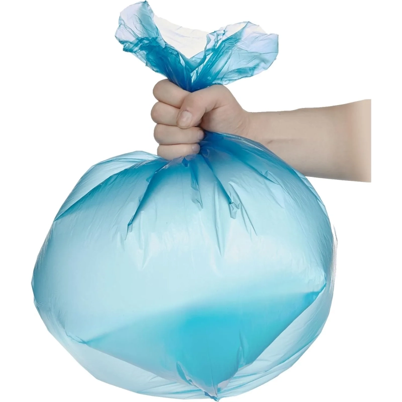 Мешки для мусора ПНД 30л 6мкм 20шт/рул син 50х58см, Эколайф