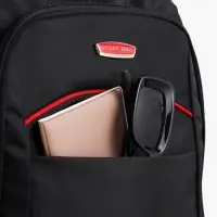 Рюкзак на молнии, 4 кармана, дышащая спинка, 30.5&times;14.5&times;47.5 см, чёрный