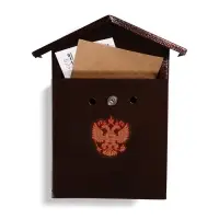 Ящик почтовый с замком, вертикальный, &laquo;Домик-Элит&raquo;, коричневый
