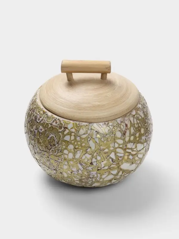 Банка для сыпучих продуктов, 13&times;13&times;12 см, бамбук