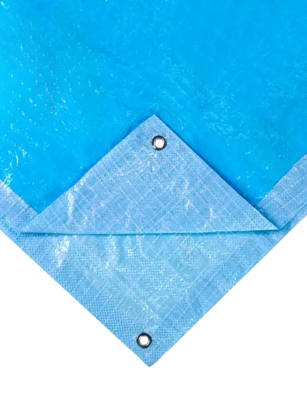 Тент защитный, 3&times;4 м, плотность 75 г/м&sup2;, УФ, люверсы шаг 1 м, голубой