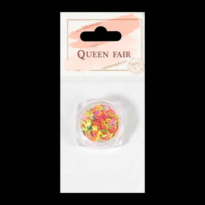 Пайетки для декора «Бабочки NEON», разноцветные