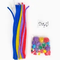 Синельная проволока, набор для творчества из проволоки с ворсом, помпонов и глаз