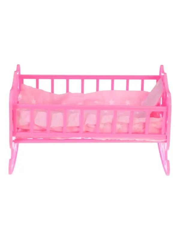 Кровать кукольная, с комплектом белья: матрас, подушка, одеяло (48&times;30 см)