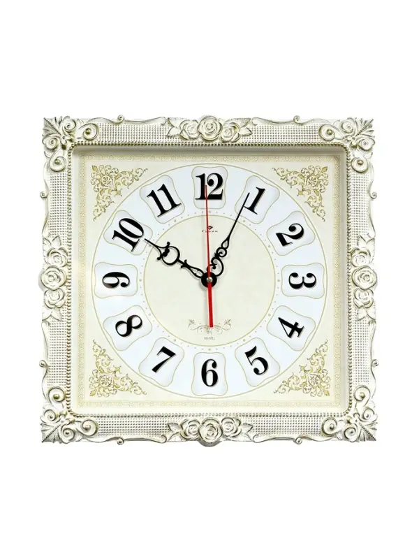 Часы настенные интерьерные &laquo;Барака&raquo;, бесшумные, плавный ход, 38&times;38 см, белые, золотистые